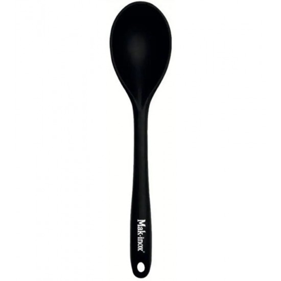 Colher 27,5cm Em Silicone Preto